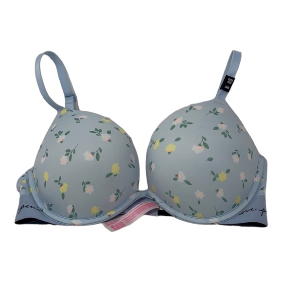 Pink Victoria’s Secret Super Push Sz34D Bra NWOT - Picture 2 of 7